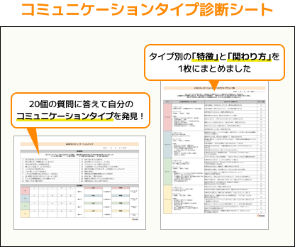 【無料ダウンロード！】コミュニケーションタイプ診断シート